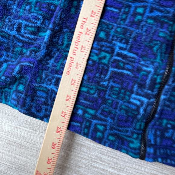 Vintage Preston York Tech Malden Mills Polar Fleece Womens L Aztec Zip Up Hoodie - Picture 8 of 8
